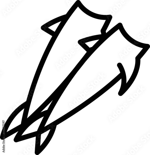 Anchovy herring icon outline vector. Fish seafood. Store product
