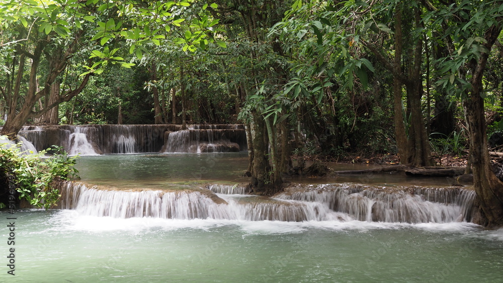 The Erawan Falls in Kanchanaburi Province in Thailand The Erawan Falls in Kanchanaburi Province in Thailand