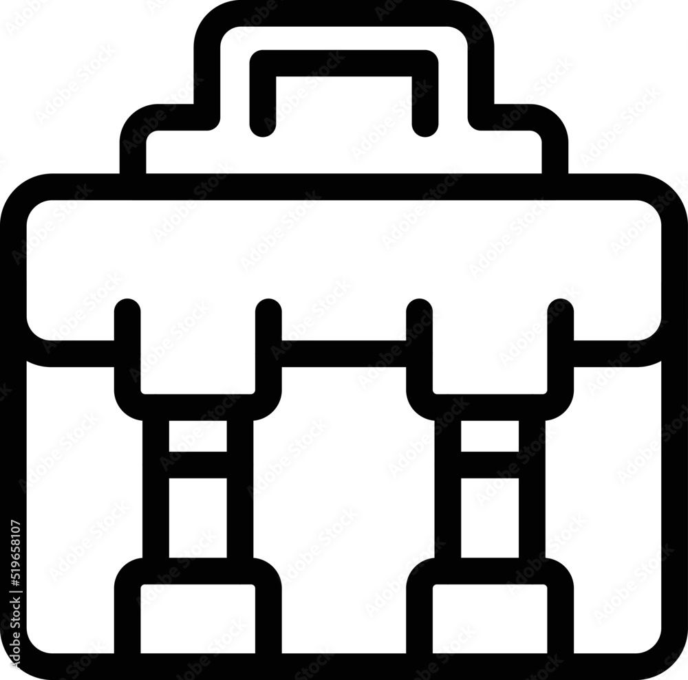 Hardware box icon outline vector. Tool kit. Repair box