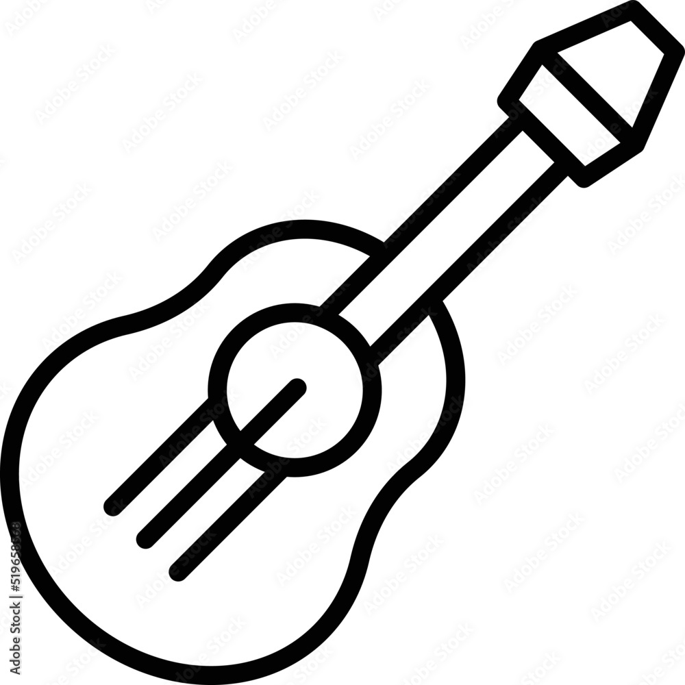 Ukelele icon outline vector. Ukulele guitar. Music instrument Ukelele icon outline vector. Ukulele guitar. Music instrument