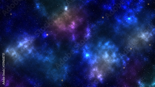 Stars and galaxies in outer space. Endless universe, astronomy background © piter2121