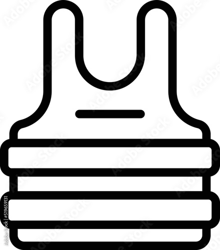 Office bulletproof icon outline vector. Guard police. Teacher traffic
