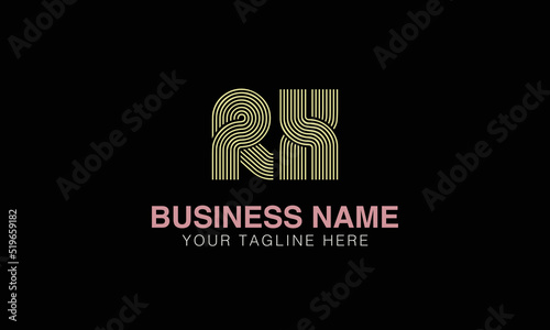 RX initials monogram letter text alphabet logo design	