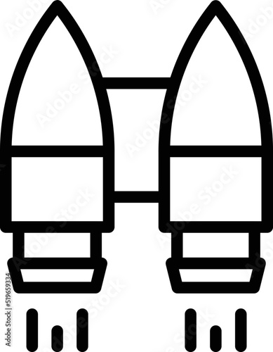 Success jetpack icon outline vector. Future speed. Work career