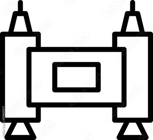 Engine jetpack icon outline vector. Boost rocket. Work speed