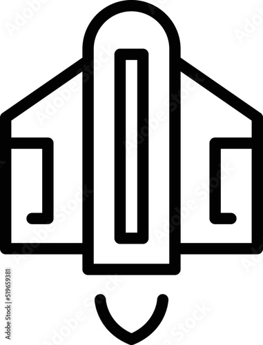Courage jetpack icon outline vector. Skill boost. Rocket speed