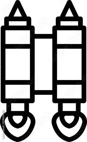 Evolution jetpack icon outline vector. Work future. Boost rocket