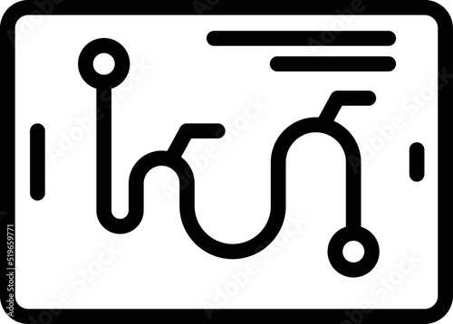 Bike sharing route icon outline vector. Rent system. Smart transport