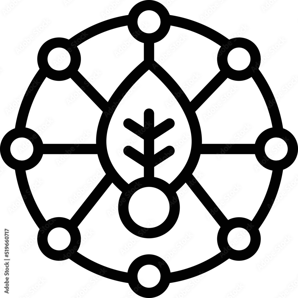 Leaf power icon outline vector. Tree care. Health energy Leaf power icon outline vector. Tree care. Health energy