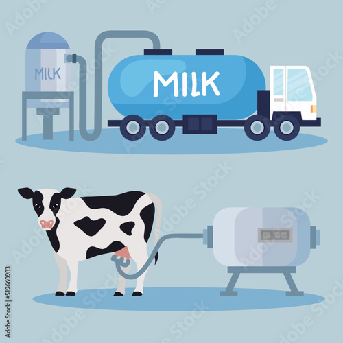two milk production icons