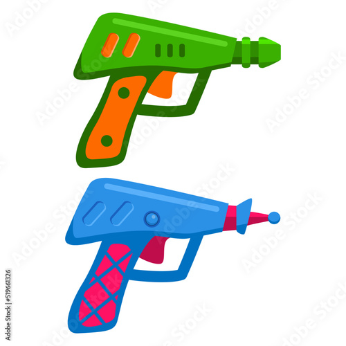 Futuristic Weapon.Cartoon gun space blaster.