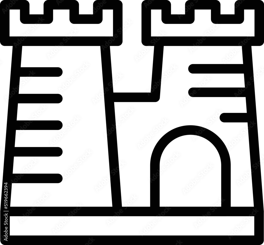 Krakow citadel icon outline vector. City polish. Cracow poland Krakow citadel icon outline vector. City polish. Cracow poland