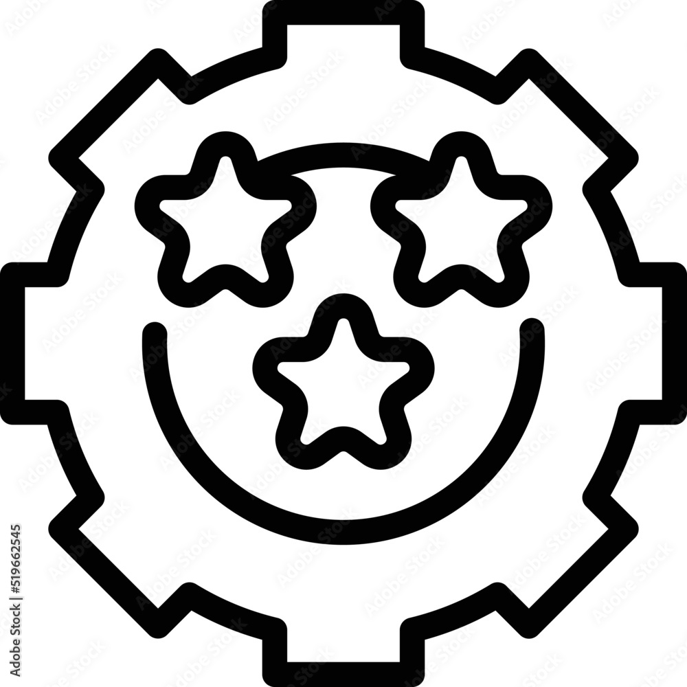Gear effect icon outline vector. Face people. Celebrate positive Gear effect icon outline vector. Face people. Celebrate positive