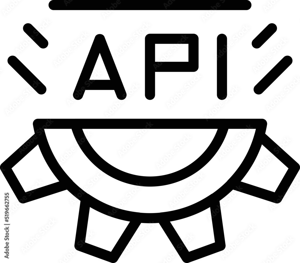 Api software icon outline vector. Build process. Monitor design Api software icon outline vector. Build process. Monitor design