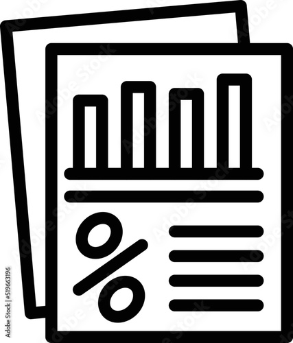 Credit money graph icon outline vector. Bank people. Card sme