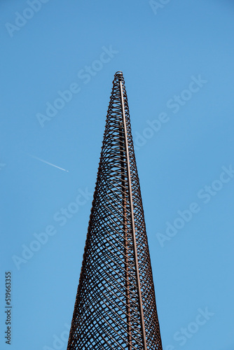 The tip of the corten object