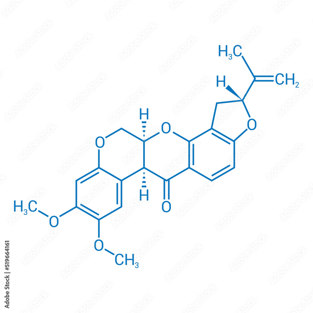 chemical structure of Rotenone (C23H22O6) chemical structure of Rotenone (C23H22O6)