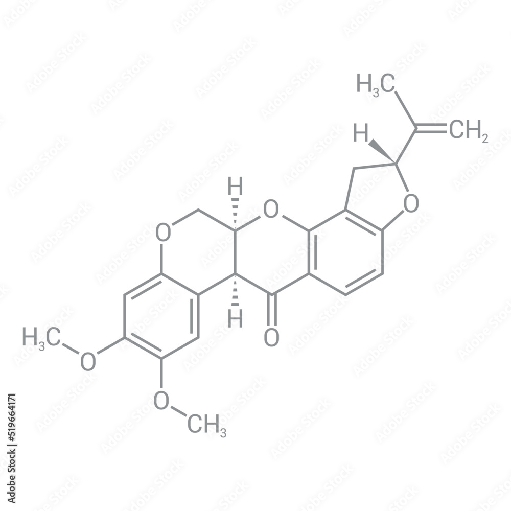 chemical structure of Rotenone (C23H22O6) chemical structure of Rotenone (C23H22O6)