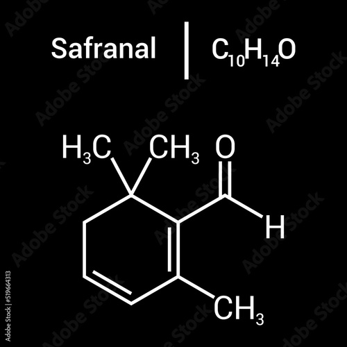 chemical structure of Safranal (C10H14O) photo