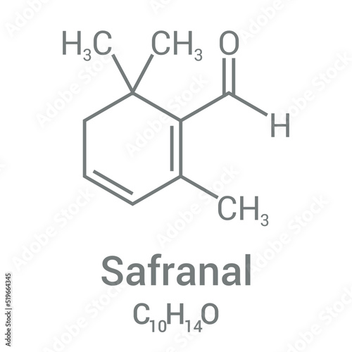 chemical structure of Safranal (C10H14O)