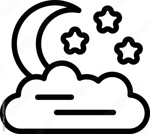 Night insomnia icon outline vector. Sleep disorder. Adult dream
