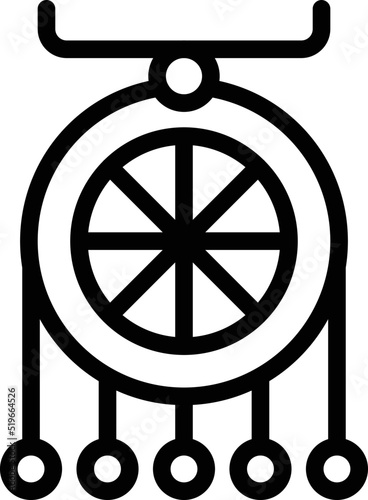 Dream catcher icon outline vector. Sleep insomnia. Bed person