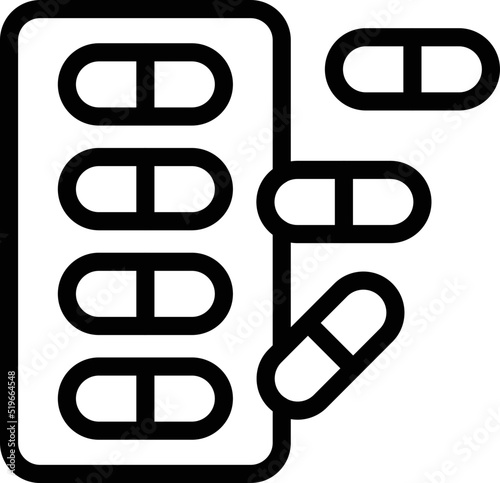 Sleeping pills icon outline vector. Adult dream. Insomnia sleep