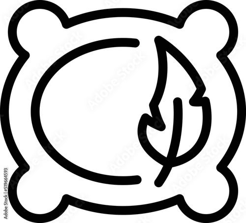 Feather pillow icon outline vector. Bed person. Sad bad