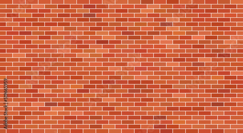 Brown brick wall background, Vector illustration