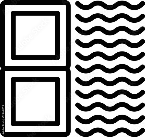 Floor tile icon outline vector. Marble surface. Installation house