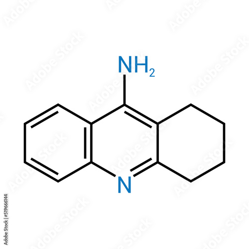 chemical structure of Tacrine (C13H14N2)