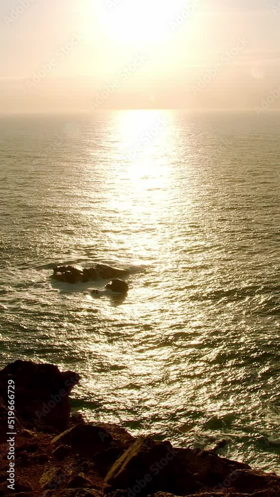 Sunset over Cape Roca in Portugal - the most western point of Europe - travel photography