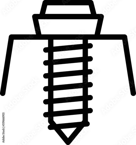 Roof screwdriver icon outline vector. Home roofer. Worker tile