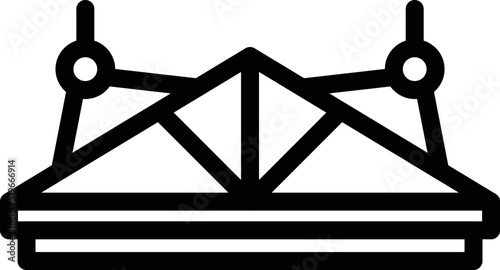 Roof construction icon outline vector. Metal sheet. Cover dealer