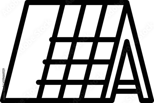 Roof cover icon outline vector. House renovation. Home worker