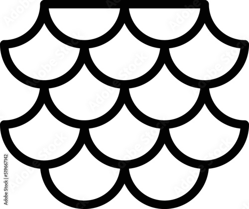 Tile roof icon outline vector. Repair fixing. Metal sheet