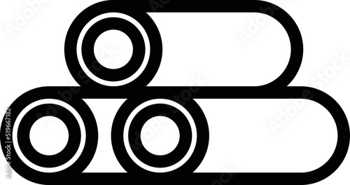 Bitumen roll icon outline vector. Roof repair. Top fixing