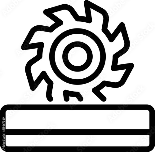 Floor circular saw icon outline vector. Tile interior. Home texture