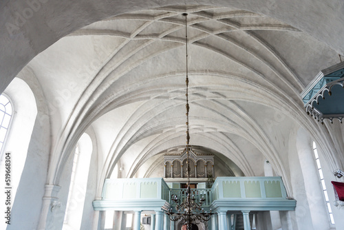 Interior of Nereta Lutheran Church, Latvia. photo