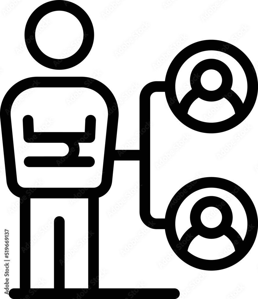Top manager icon outline vector. Business team. Office strategy Top manager icon outline vector. Business team. Office strategy