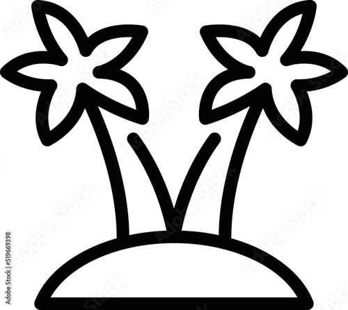 Beach island icon outline vector. Croatia map. Sea city