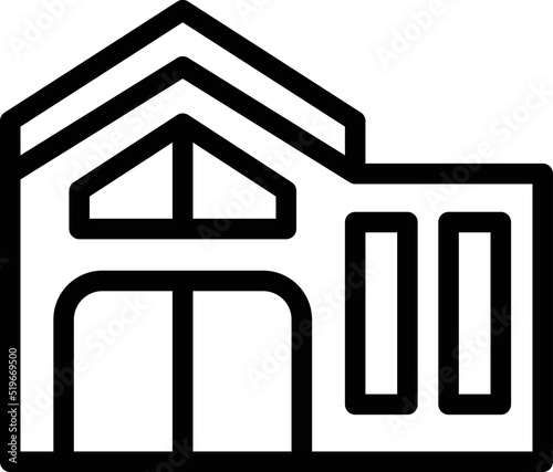City house icon outline vector. Map flag. Travel political