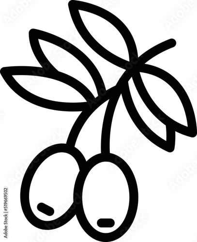 Olives branch icon outline vector. Map croatia. Political country