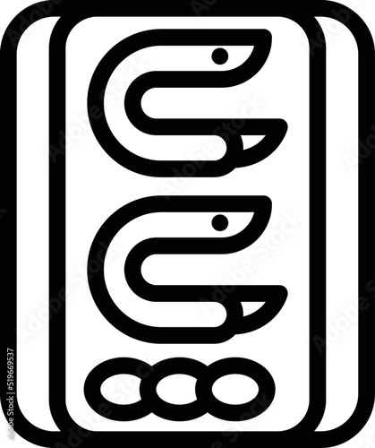 Seafood pack icon outline vector. Zagreb map. City nature