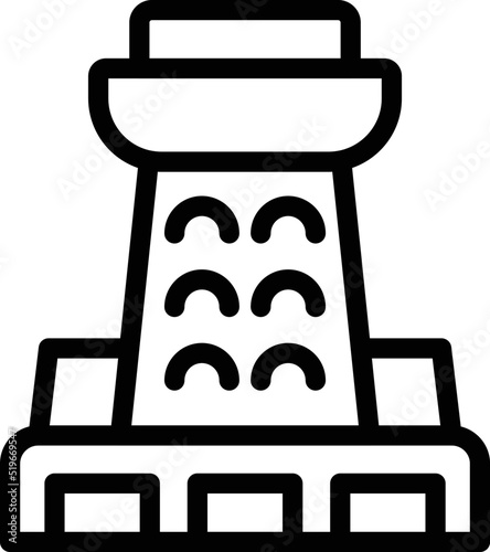 Croatia lighthouse icon outline vector. City skyline. Map zagreb