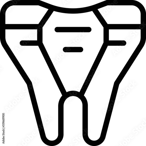 Gem dentistry icon outline vector. Geometric care. Dental fantasy