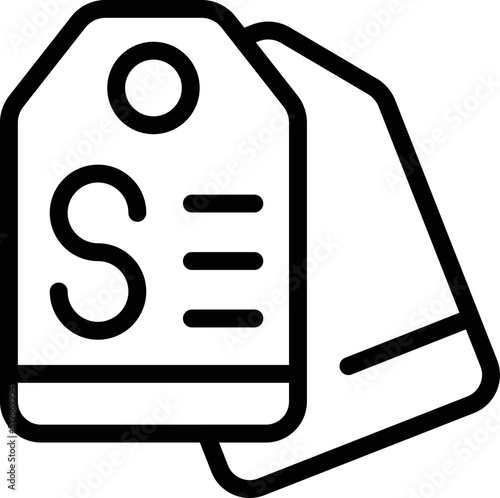 Tooth gem tag icon outline vector. Magic care. Dental clean