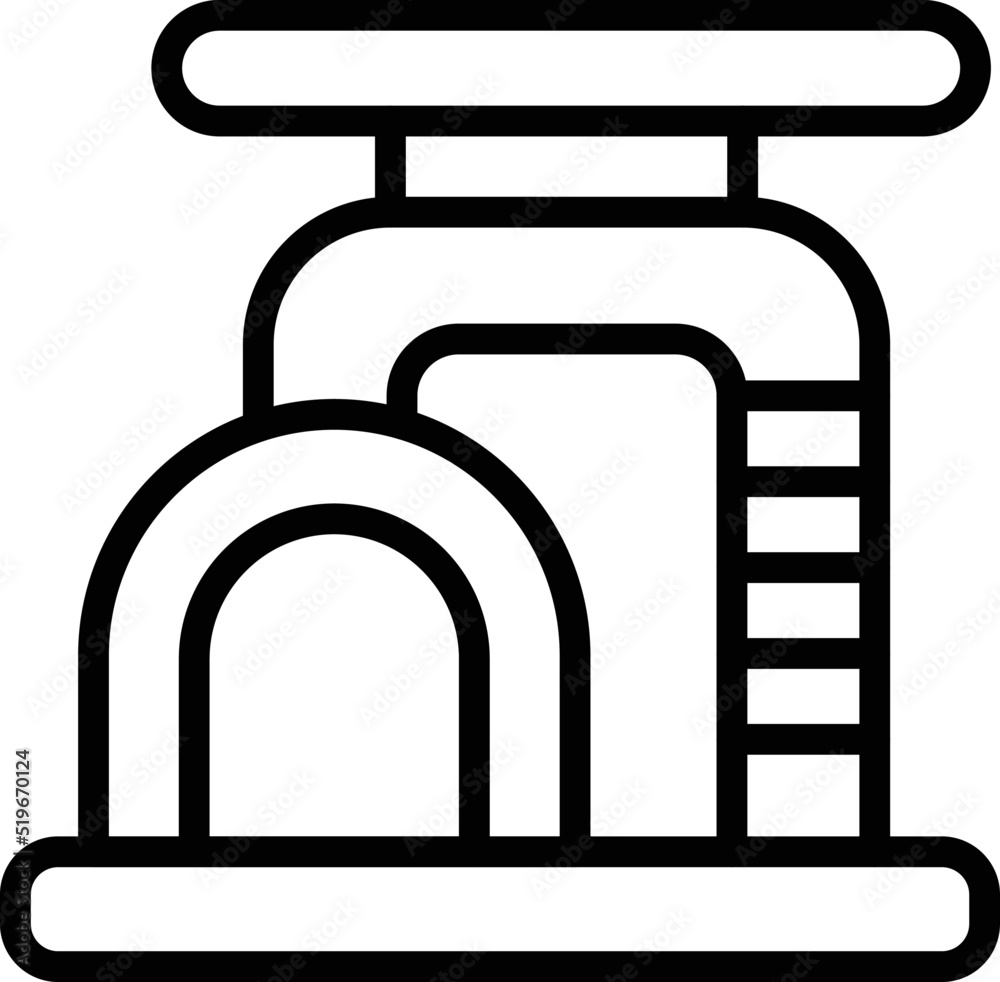 Animal play icon outline vector. Cat house. Tower furniture