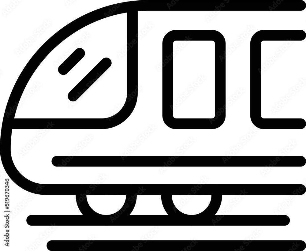 German train icon outline vector. Bavarian pretzel. Landmark festival German train icon outline vector. Bavarian pretzel. Landmark festival