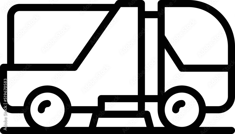 Dirty machine icon outline vector. Street truck. Cleaner municipal Dirty machine icon outline vector. Street truck. Cleaner municipal